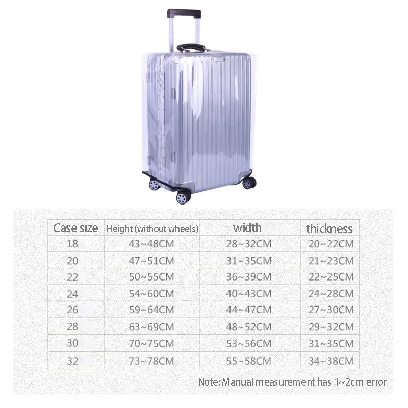 Waterproof Pvc Trolley Suitcase Cover - 28 Inch Rimless Transparent Dustproof-1915197639385812995