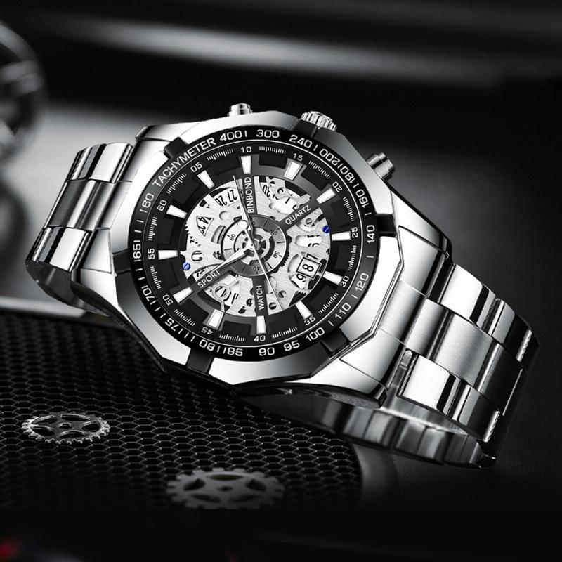 Waterproof Luminous Quartz Watch - Blue Steel-Blue 30M-1915197427275665411
