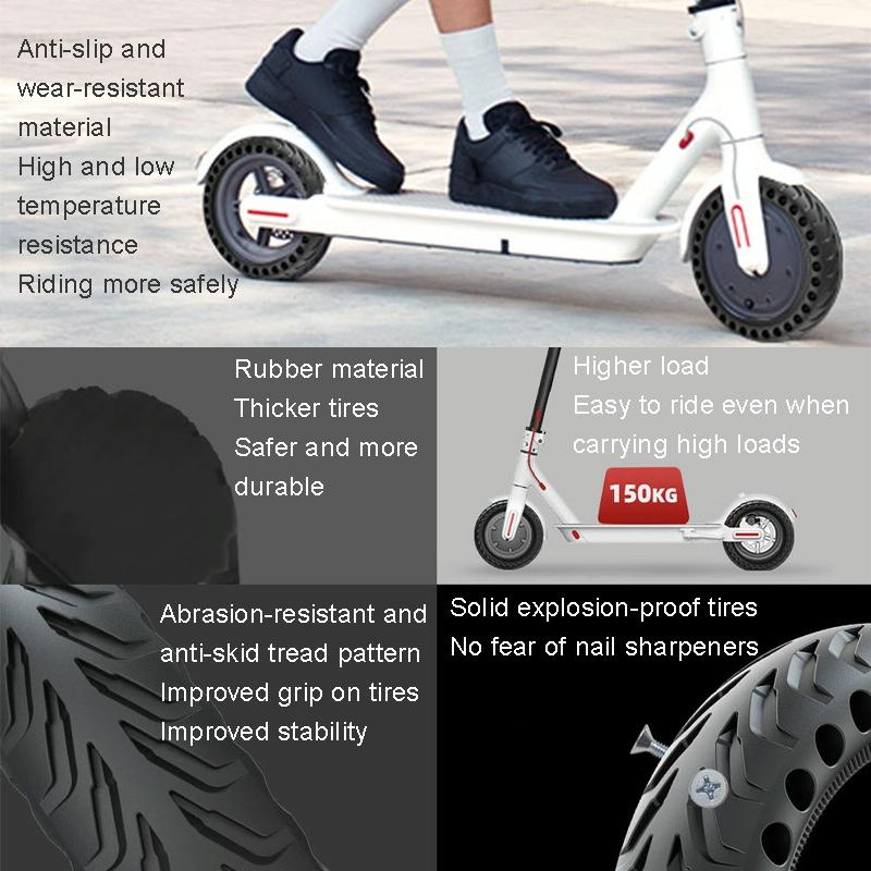 Xiaomi M365 / M365 Pro Electric Scooter Tire - 8 Inch Non-Slip Honeycomb Black-1964932191318315012