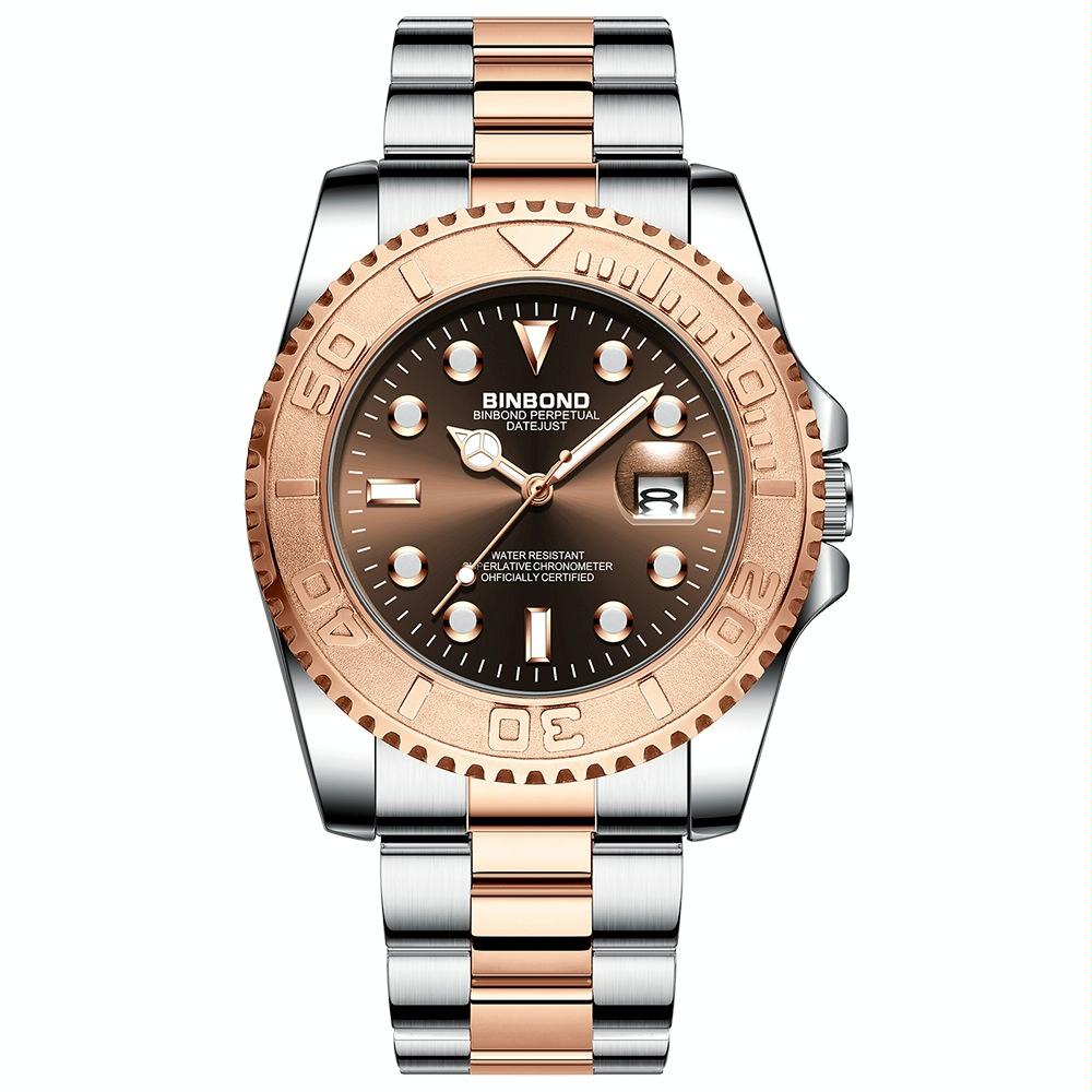 Rose Gold Luminous Quartz Sports Watch - 30M Waterproof-1915198261484982272
