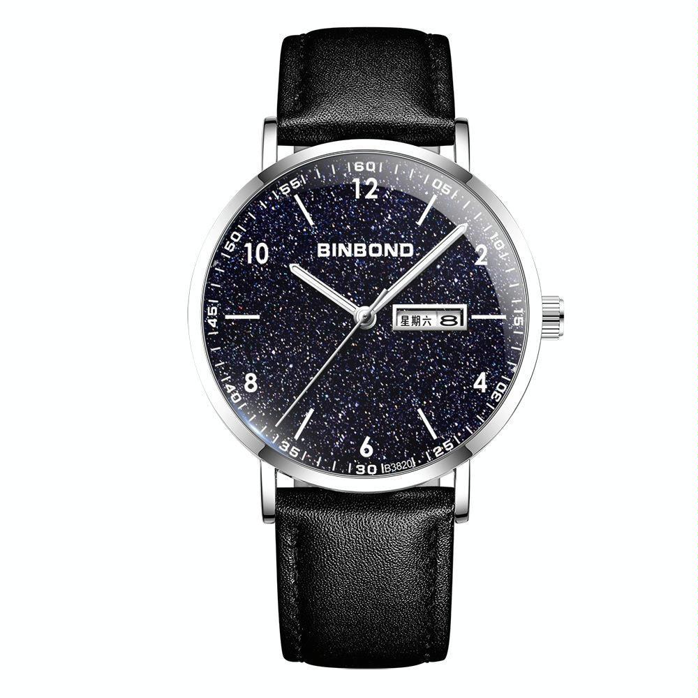 Waterproof Ultra-Thin Quartz Luminous Starry Watch - 30M-1915197801004929024