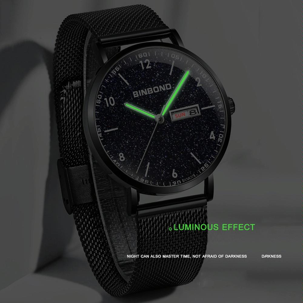 Waterproof Ultra-Thin Quartz Luminous Starry Watch - 30M-1915197801004929027