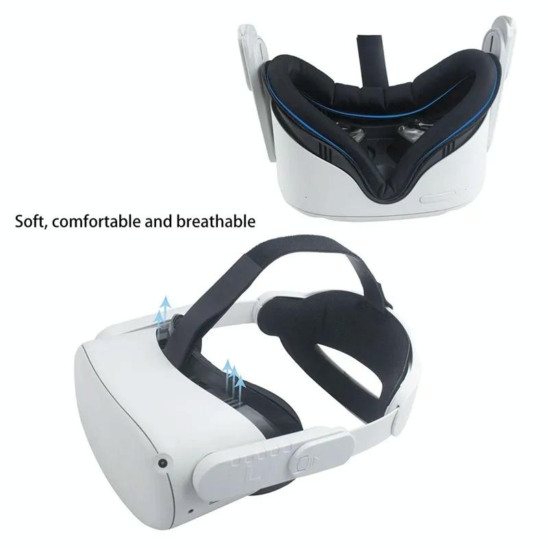 Anti-Sweat Eye Mask For Meta Quest 2 Vr Headset - Black-1922443386053332995