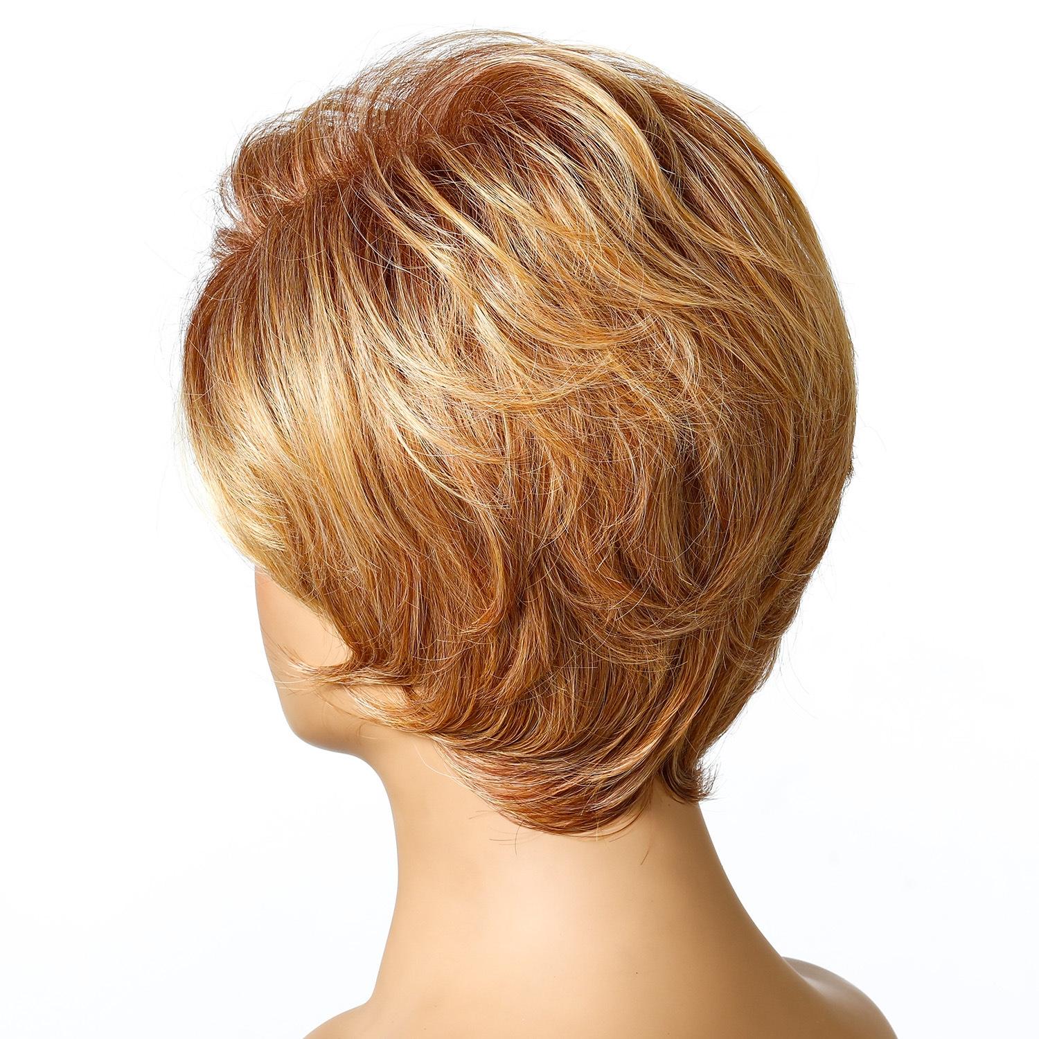 Silk Short Curly Wig - High Temp / Gold-1915196936495960070