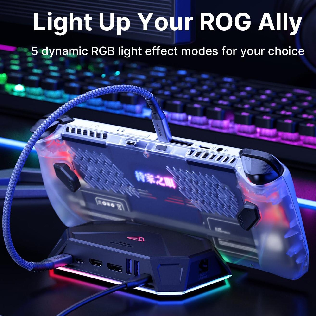 Jsaux Rgb Transparent Back Plate For Asus Rog Ally Console With Tool-1962691930907348994