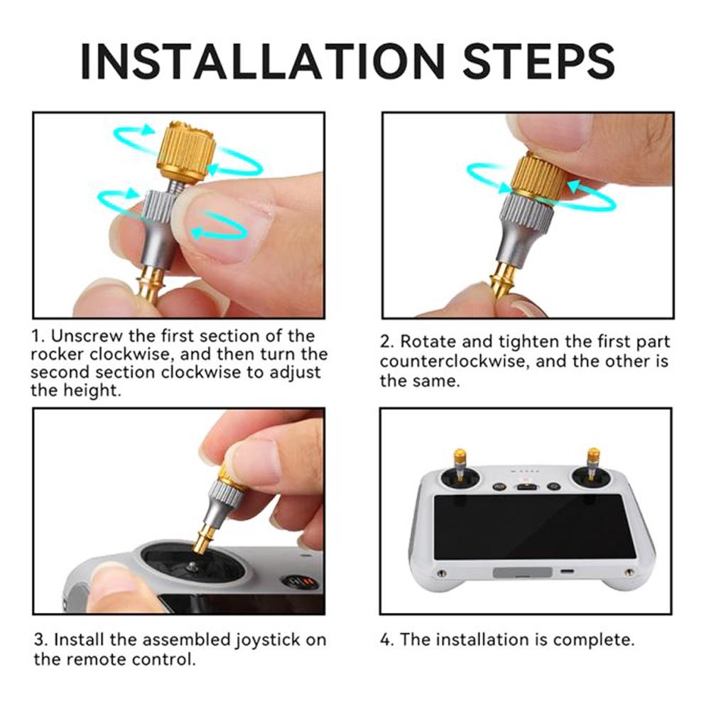 Aluminum Telescopic Joystick With Screen Remote For Dji Mini 3 Pro-1964932182304755714