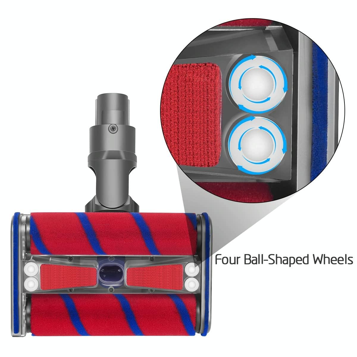 Soft Velvet Double Roller Floor Brush For Dyson Vacuum Cleaners-1922443432299728900