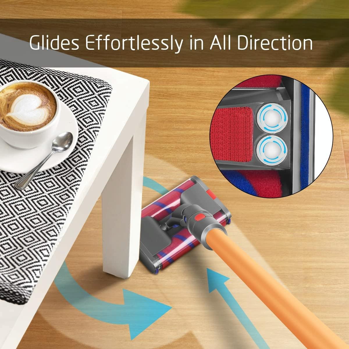 Soft Velvet Double Roller Floor Brush For Dyson Vacuum Cleaners-1922443432299728901