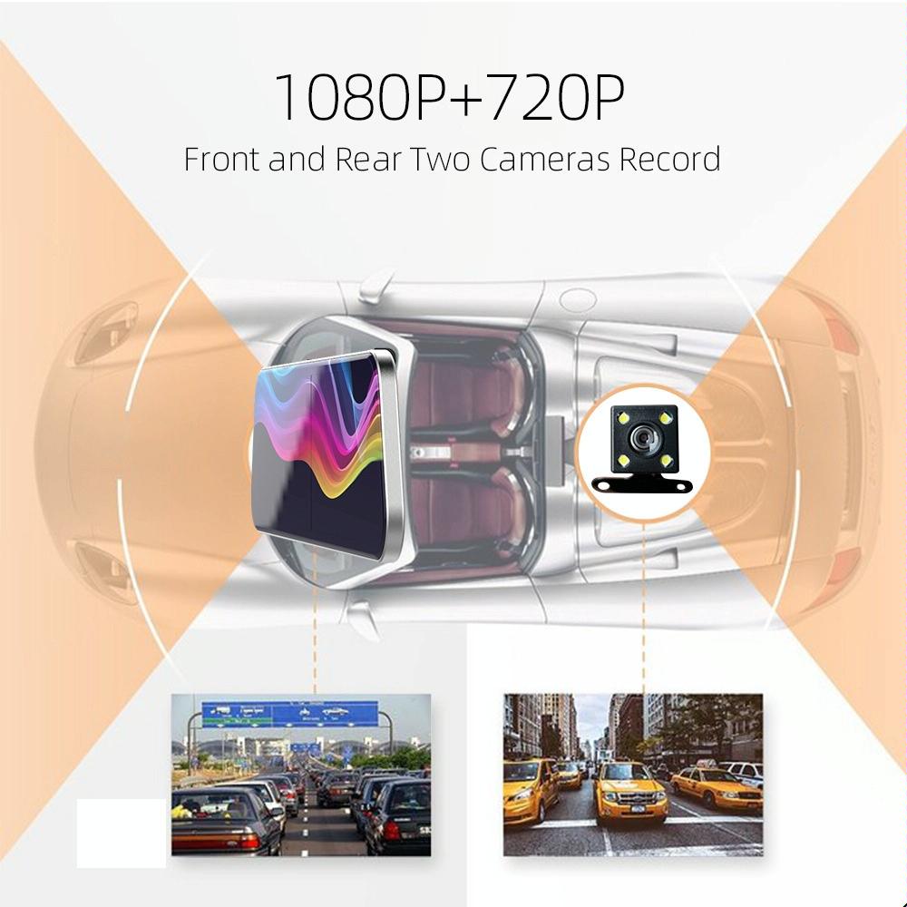 Hd Dual Record Lens Car Rear View Mirror With 5 Screen - A6 Driving Recorder-1915198409103511557