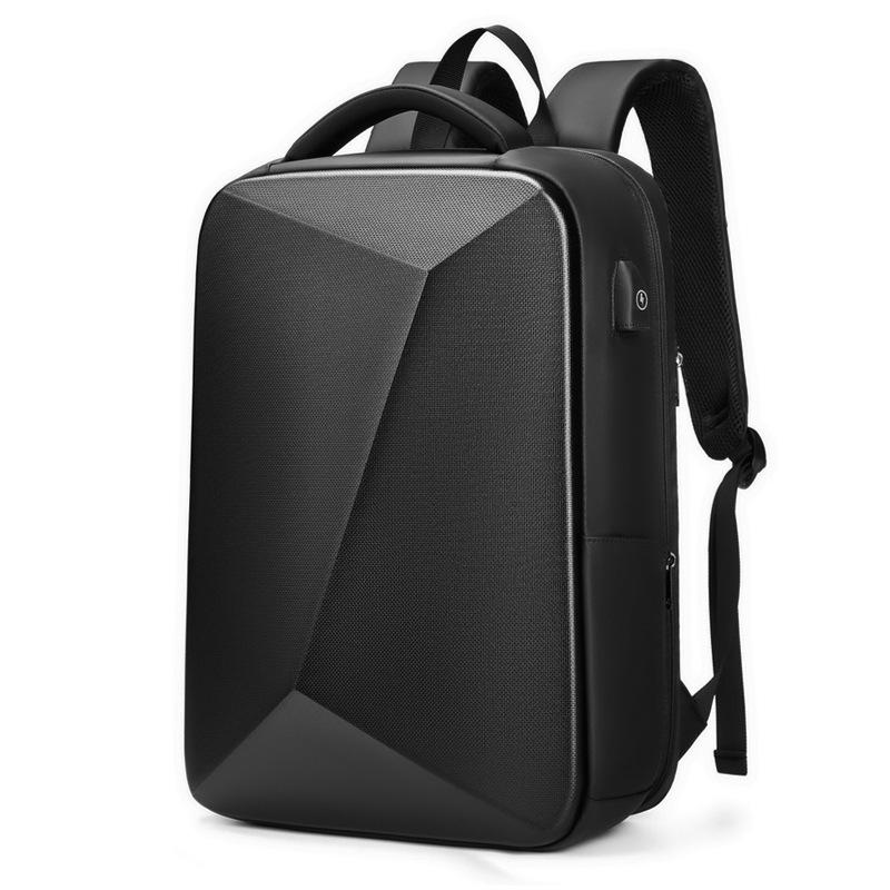Expandable Usb Laptop Backpack For Business Travel - Black-1915197137558310912