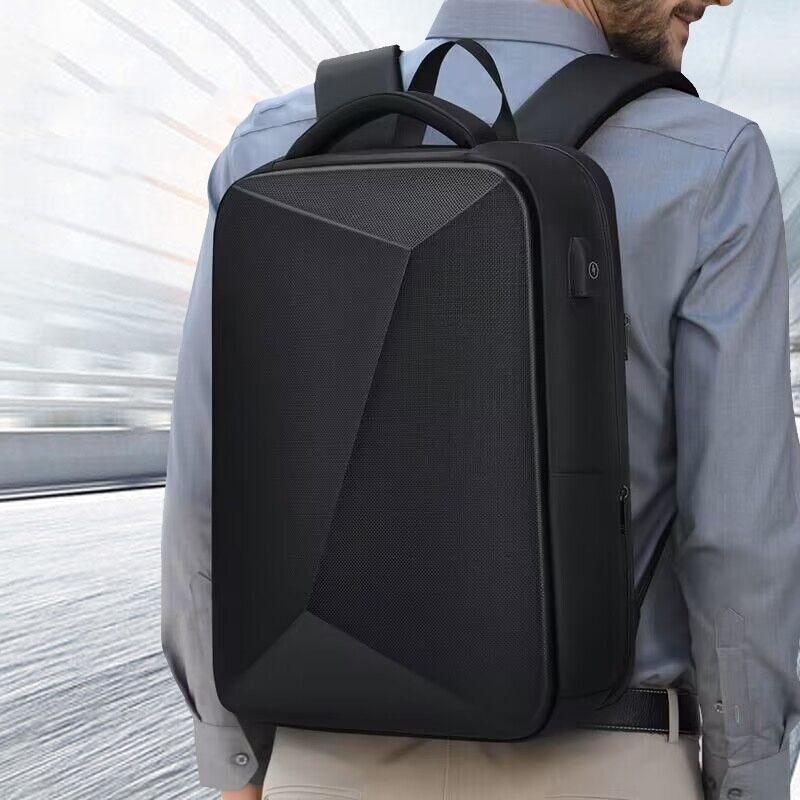 Expandable Usb Laptop Backpack For Business Travel - Black-1915197137558310917
