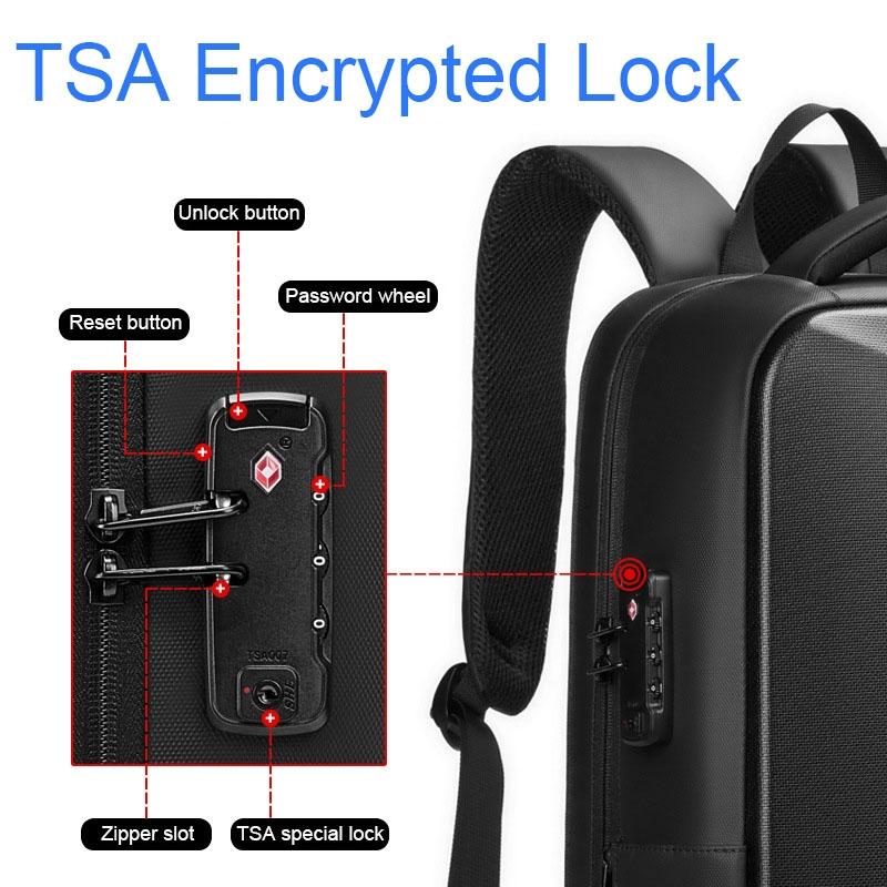 Expandable Usb Laptop Backpack For Business Travel - Black-1915197137558310920