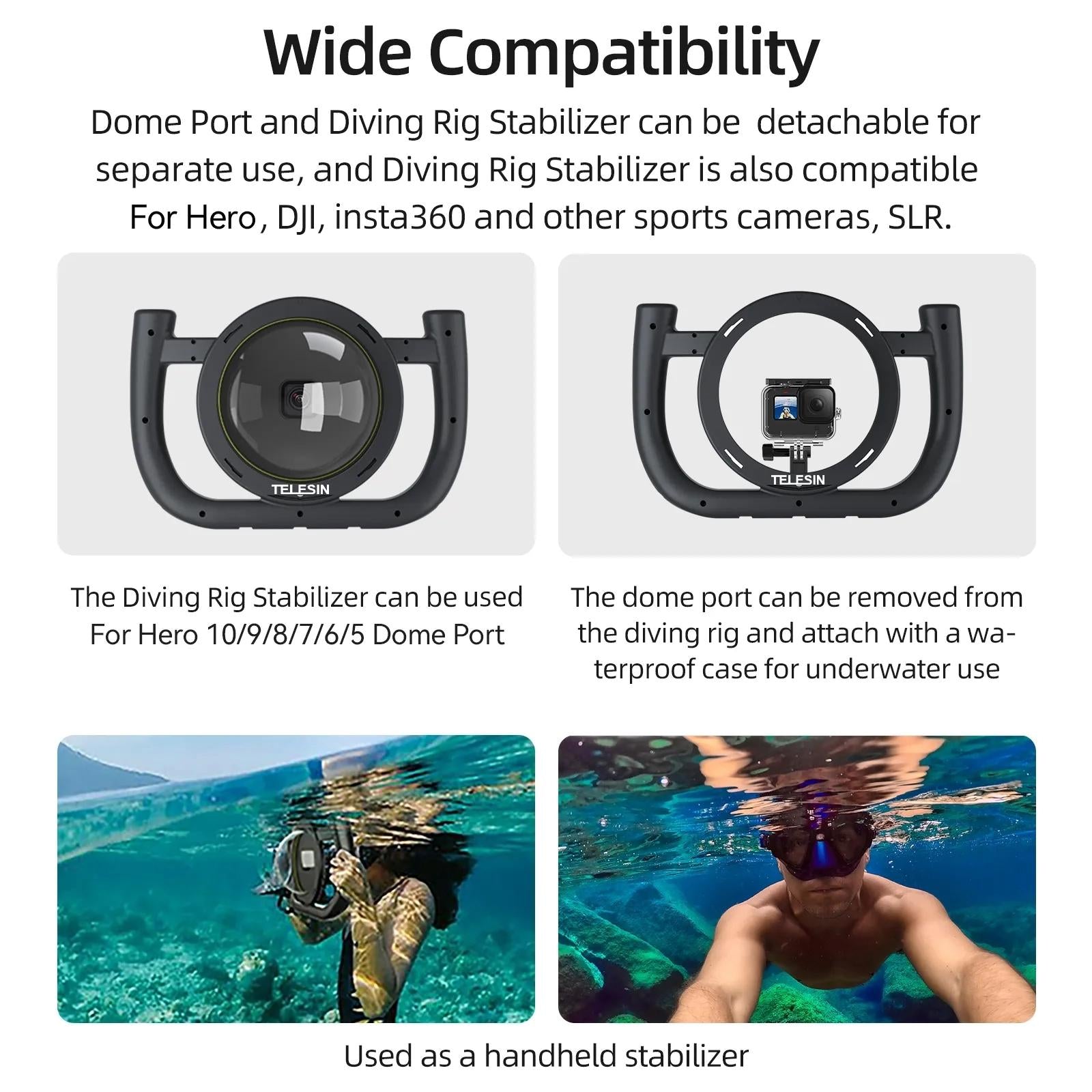 Waterproof Handheld Stabilizer Housing With Cold Shoe And 1 / 4 Thread - 30M-1915197728506384387