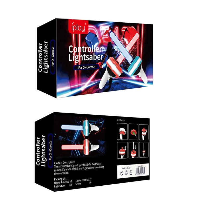 Meta Quest Handle Lightsaber Pair With Vr Motion Rhythm - Red / Blue-1915196807332368389