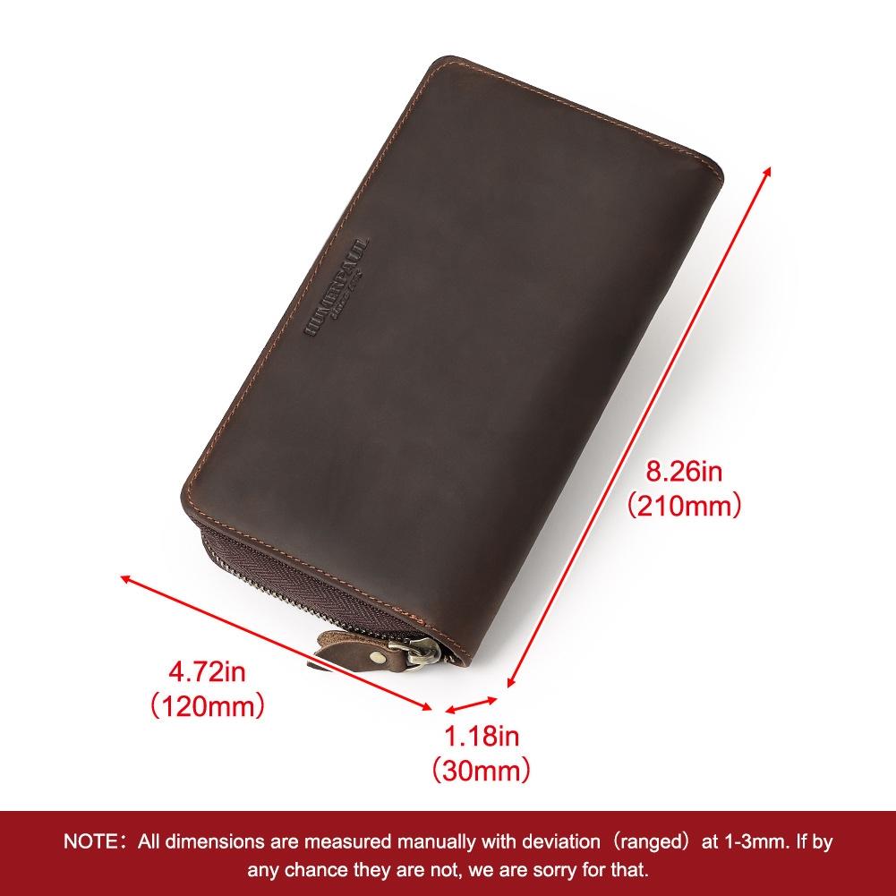 Leather Rfid Men Wallet - Coffee Multi-Card-1915196963956068353