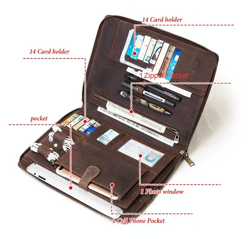 Black Leather Business Handbag For Computer Protection-1915197145728815108