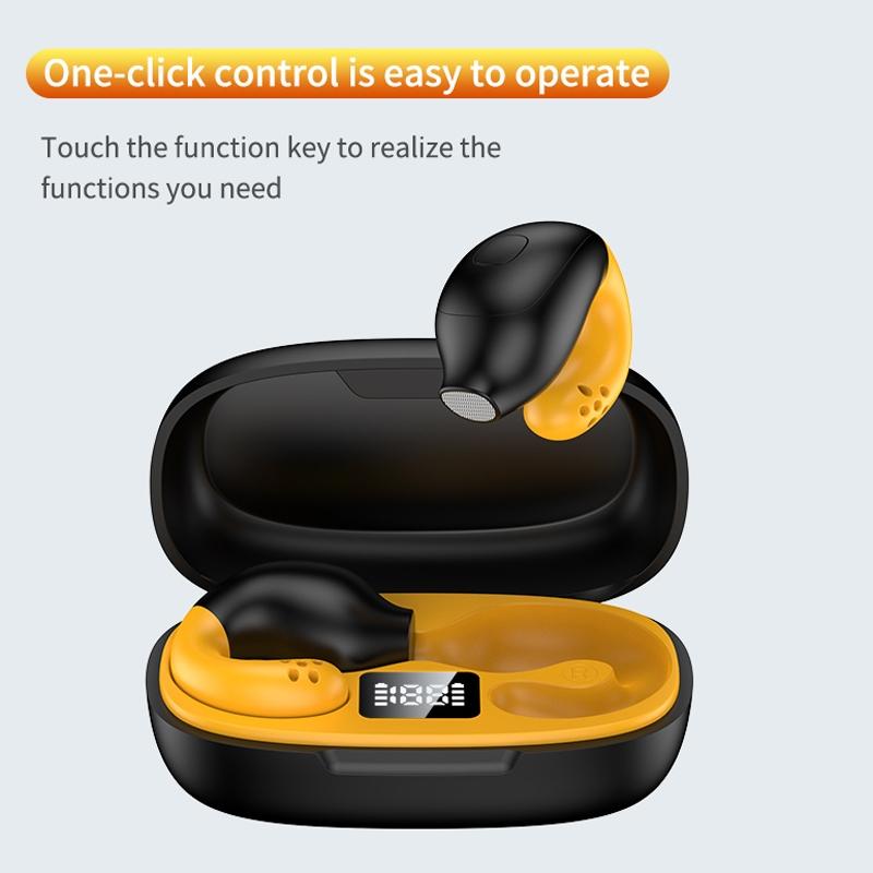 Wireless Ear Clip Bluetooth Headset With Led Display - Noise Reduction-1915196861329838081