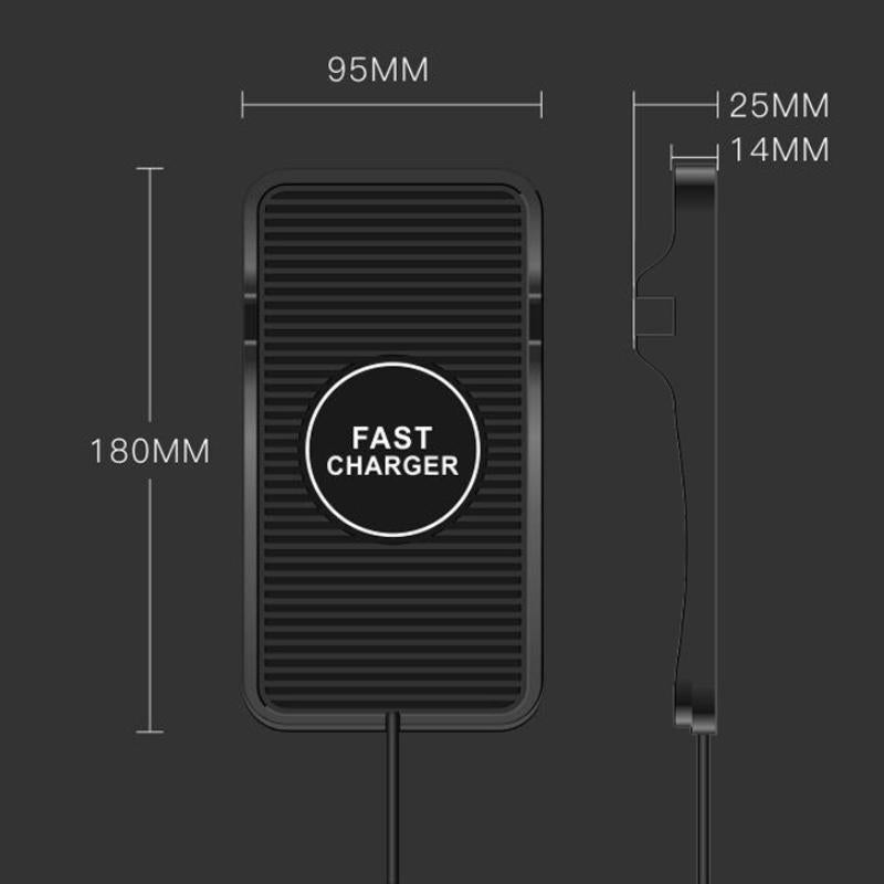 15W Wireless Car Charger For Apple & Android Phones With Type-C Interface-1915196864597200901
