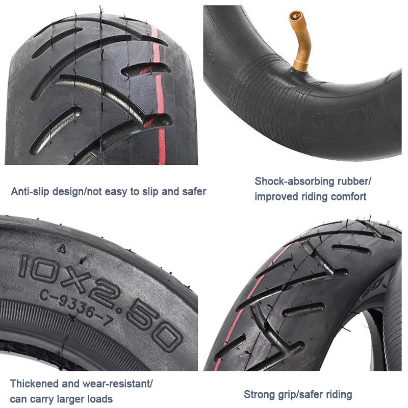 Upgrade Your Ninebot Max G30 Scooter With 10X2.5 Inflatable Tire Kit - Black-1964932186884935686