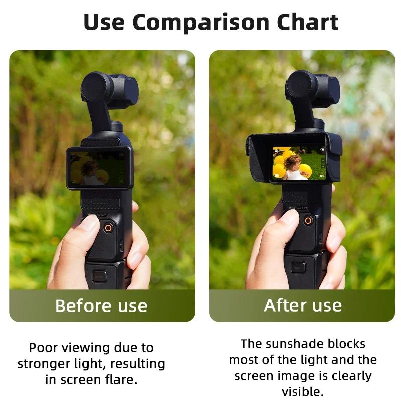 Portable Sunshade Hood For Dji Pocket 3 Screen Protection-1964932203666345987