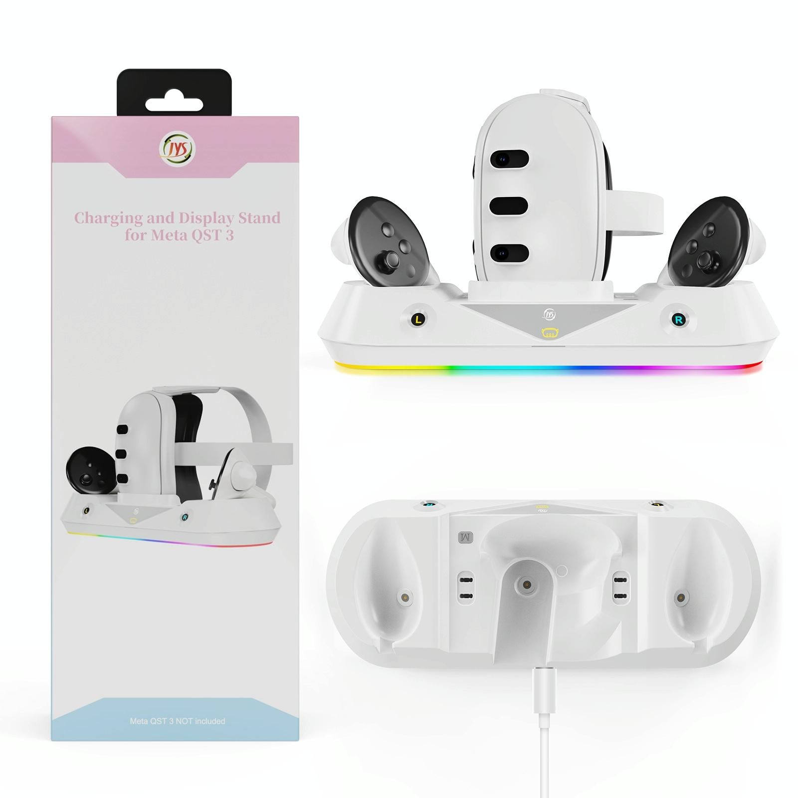 Vr Game Seat Charging Set With Magnetic Suction Base For Meta Quest 3 Glasses And Handle-1922443404533436422