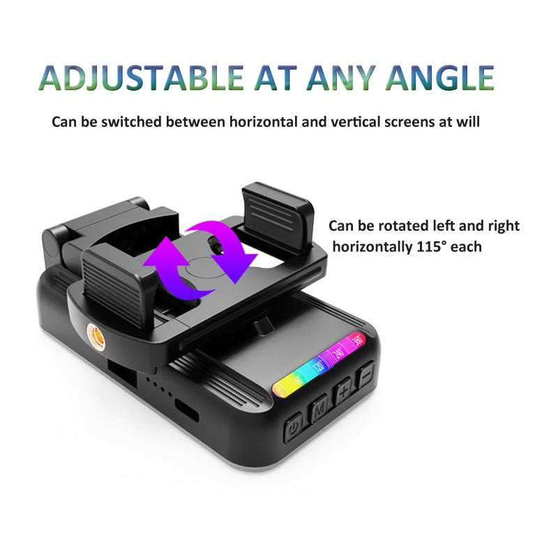 Foldable Rgb Fill Light With Phone Clip & Cold Shoe Interface-1964932340534874116