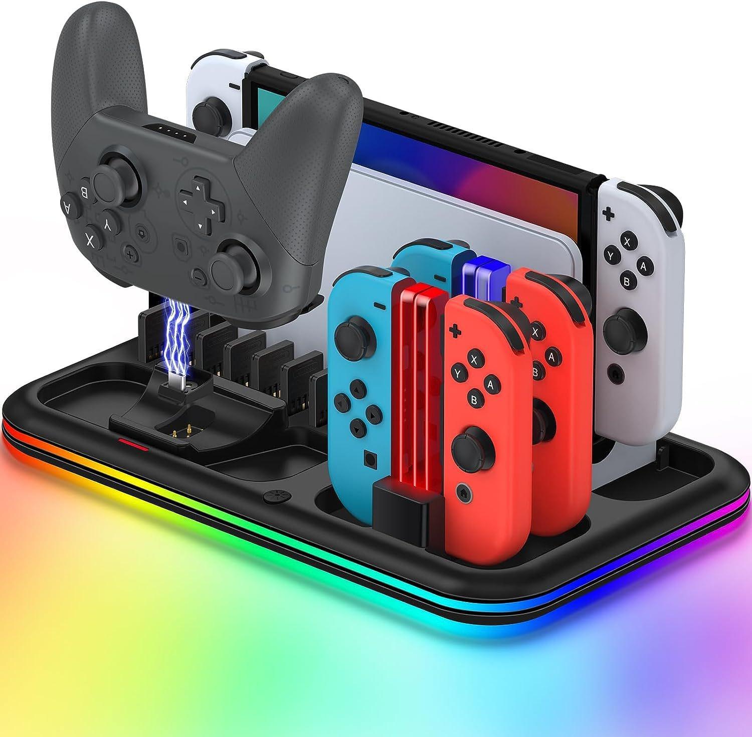 Rgb Light Charging Dock For Switch Oled - Compact-1922443390637707264