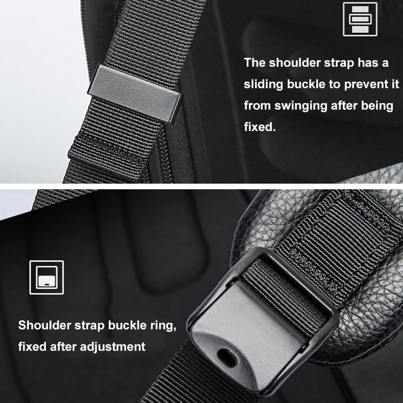 Large Business Laptop Backpack In First-Layer Cowhide - Black-1915196844770725897