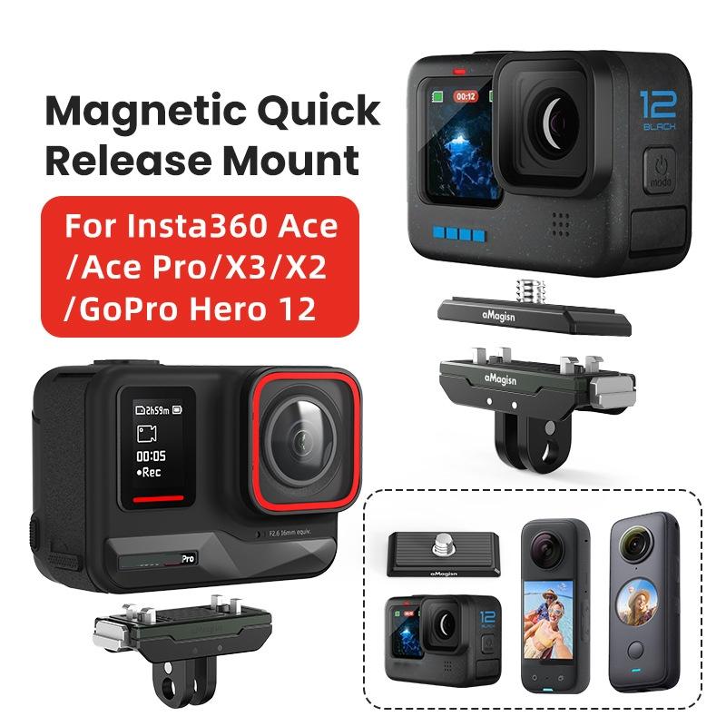 Metal Magnetic Quick Release Top Cover For Insta360 Ace / Pro / X3 / X2 / Gopro Hero12-1915197671333826561