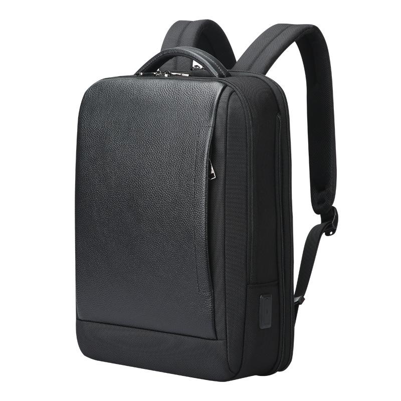 Large Capacity Cowhide Laptop Backpack With Usb & Type-C Port-1915196889955962880