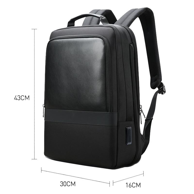 Large Capacity Business Laptop Backpack With Usb & Type-C Port - Black-1915197139890343939