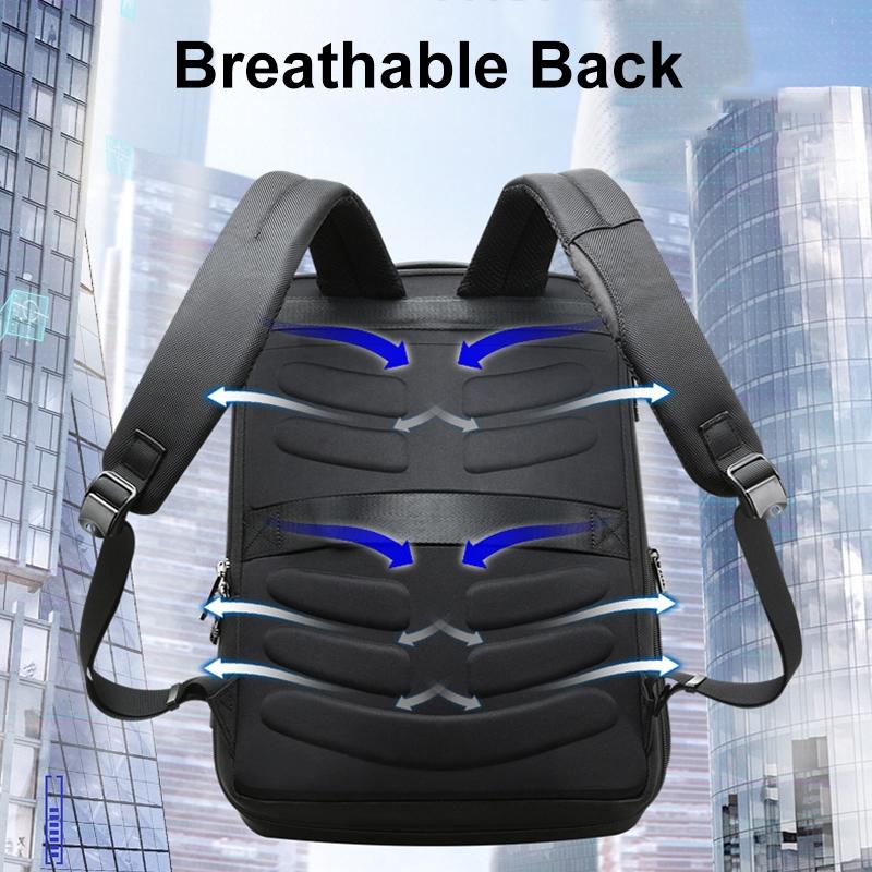 Large Capacity Business Laptop Backpack With Usb & Type-C Port - Black-1915197139890343942