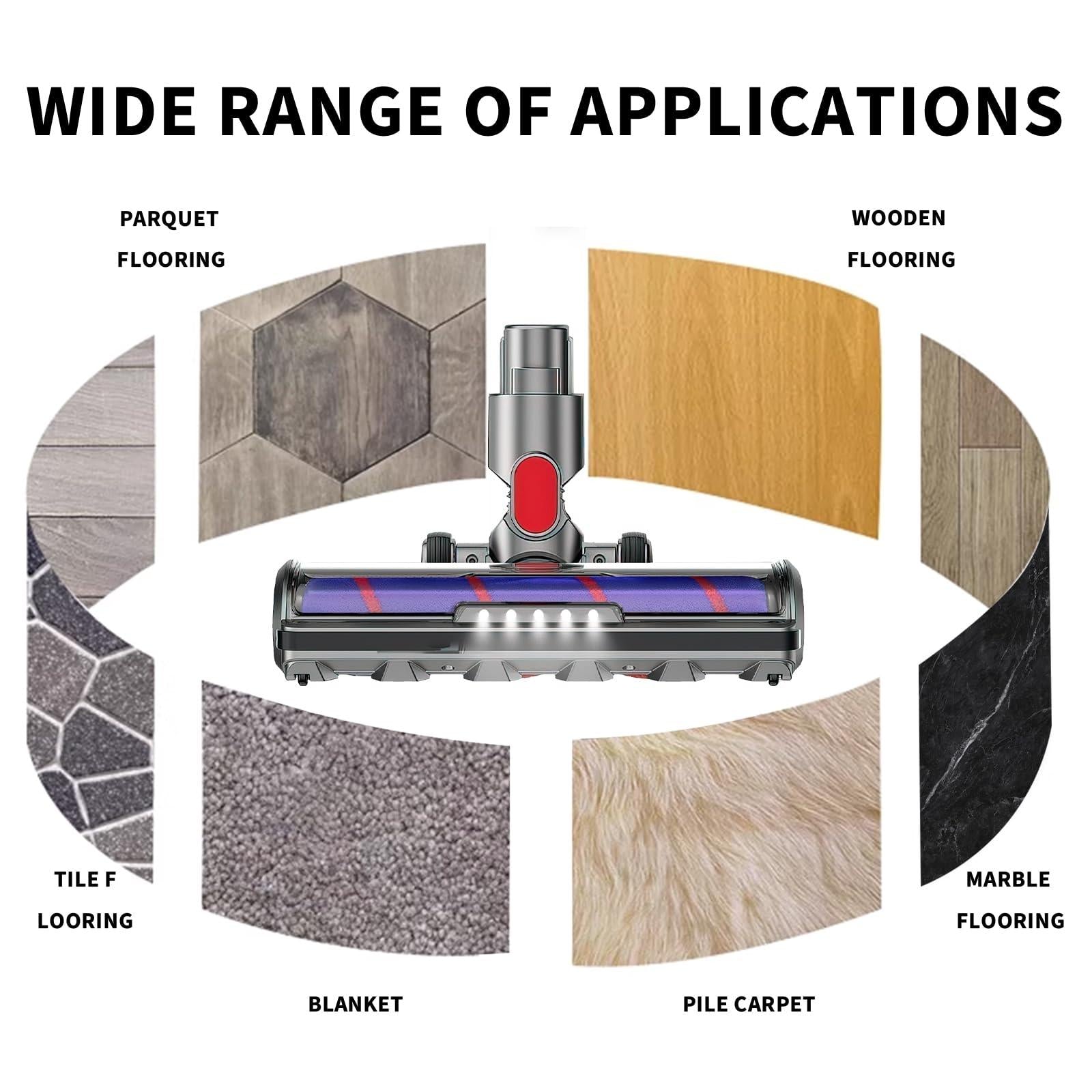 Soft Bristle Roller Brush With Light For Dyson Vacuum Cleaners-1915197687045689348