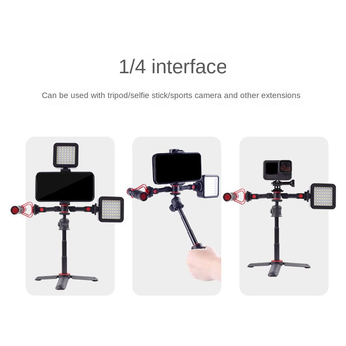 Universal Dual Cold Shoe Mount For Camera And Phone-1915197922933346308