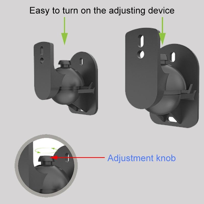 Rotatable 45 Degree Speaker Wall Mount Brackets For Surround Sound - Pair-1964932323363393540
