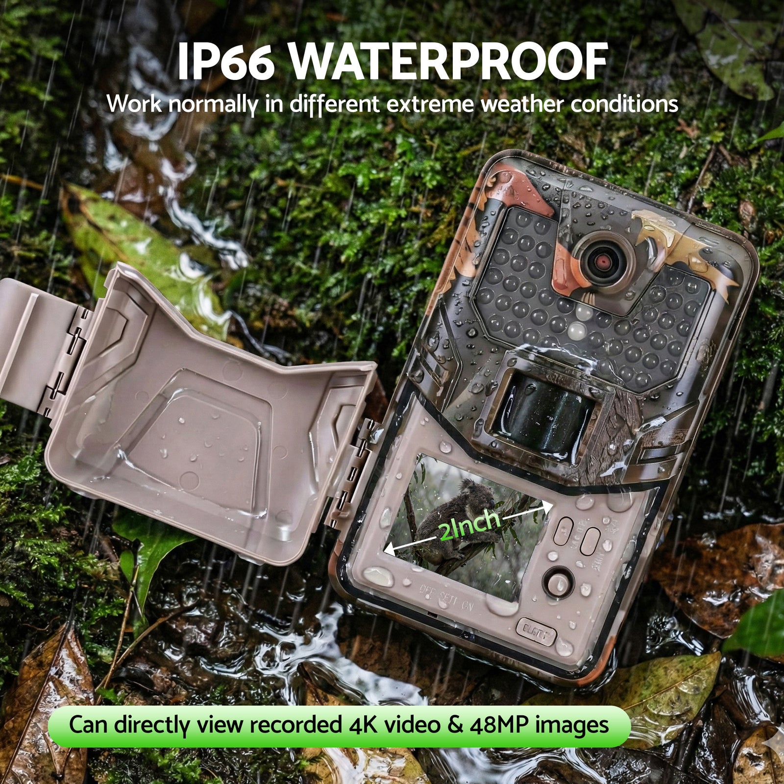 UL-TECH 4K WiFi Trail Camera 48MP 0.2s Trigger Game Camera Camo