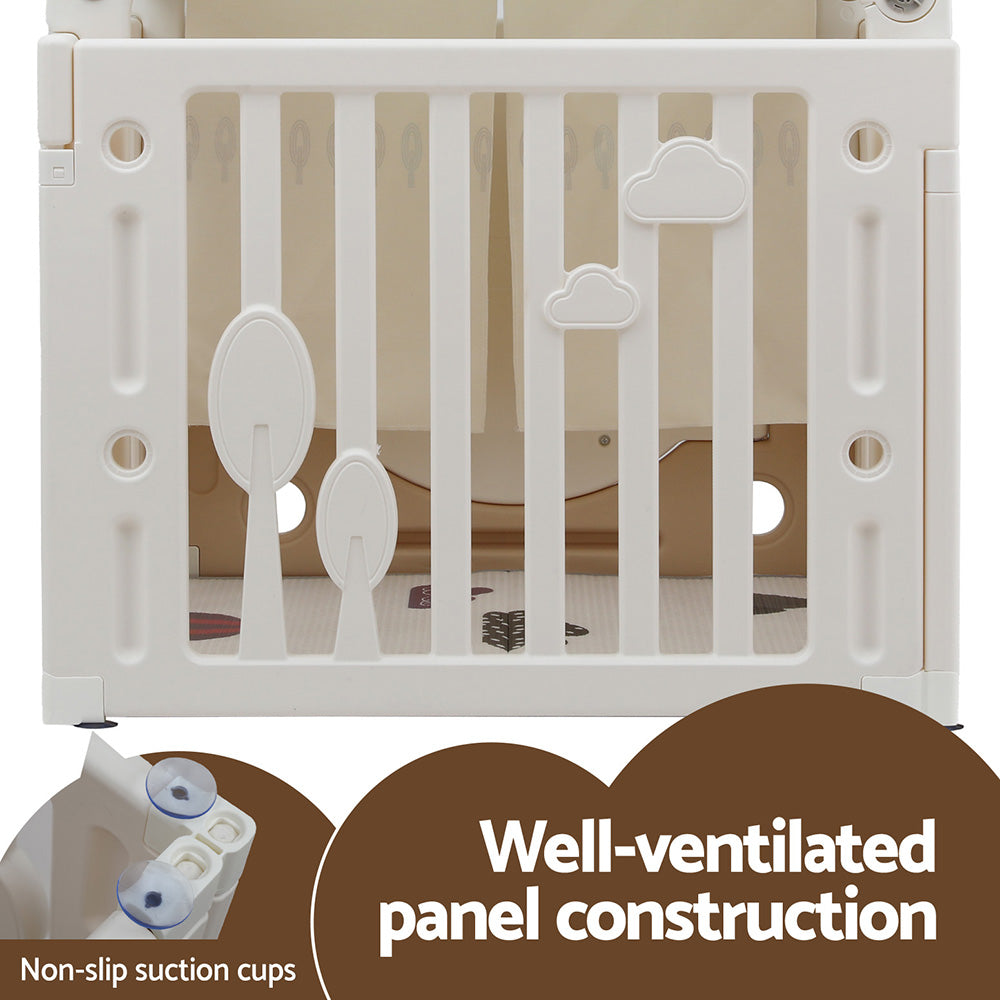 Keezi Kids Play Tent Playhouse Castle with Floor Mat 85CMX113CM