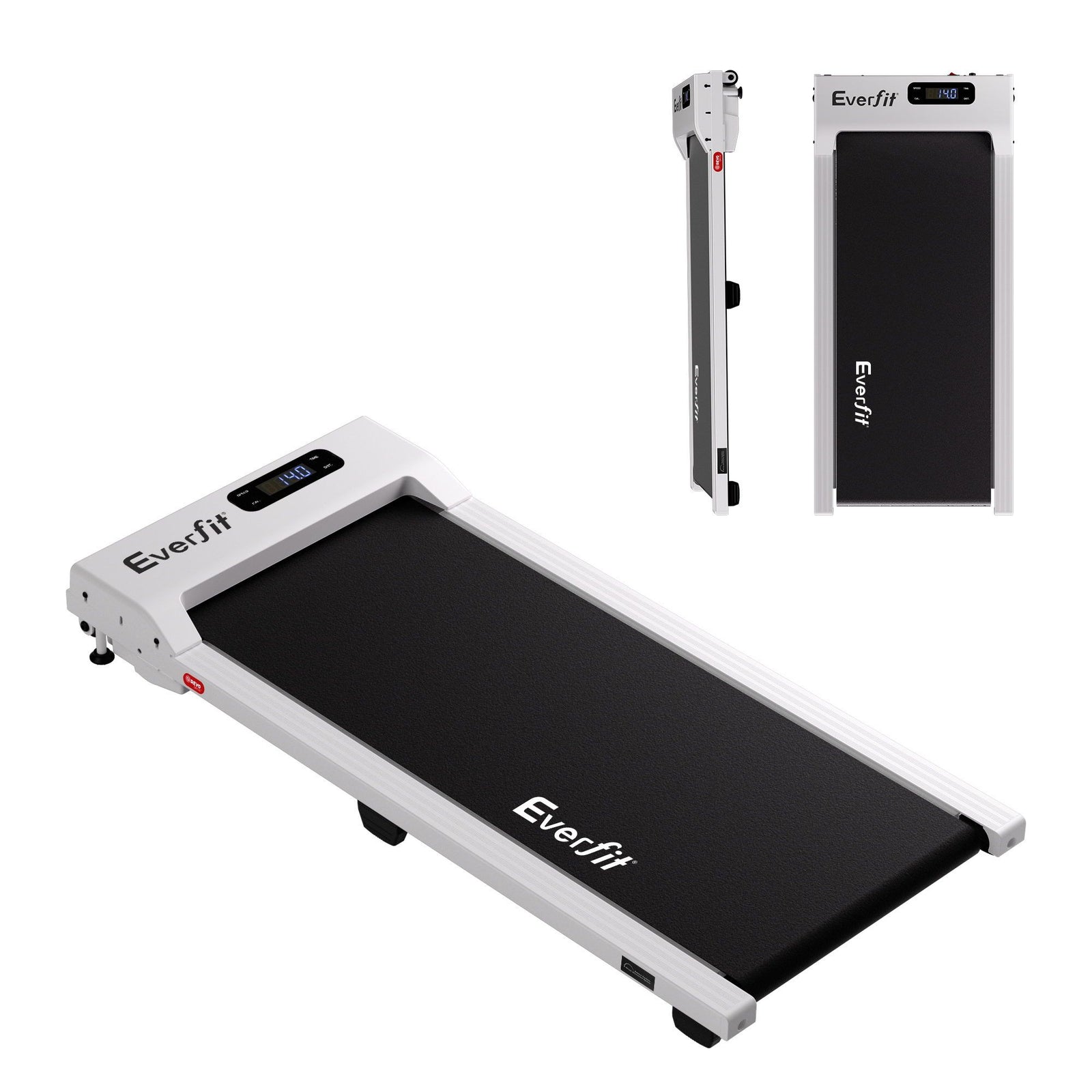 Everfit 3 in 1 Walking Pad Treadmill 12% Incline Under Desk Treadmills for Home Gym With 38cm Wide Belt White