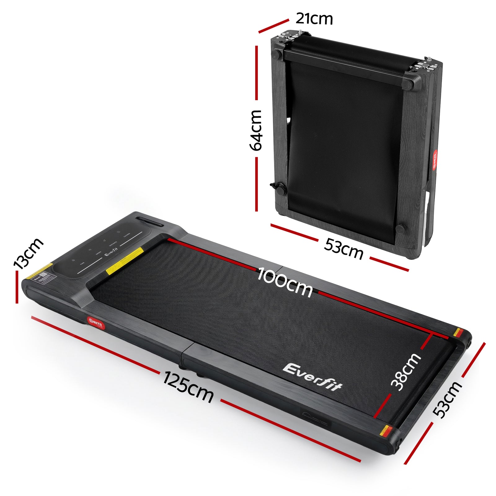 Everfit Walking Pad Treadmill 2 in 1 Foldable Under Desk for Home Gym With 38cm Belt With APP