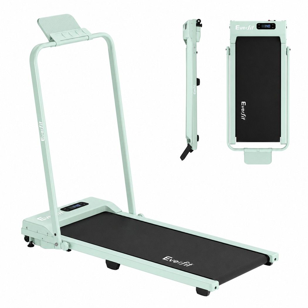 Everfit 3 in 1 Walking Pad Treadmill 12% Incline Foldable Under Desk Treadmills for Home 38cm Green