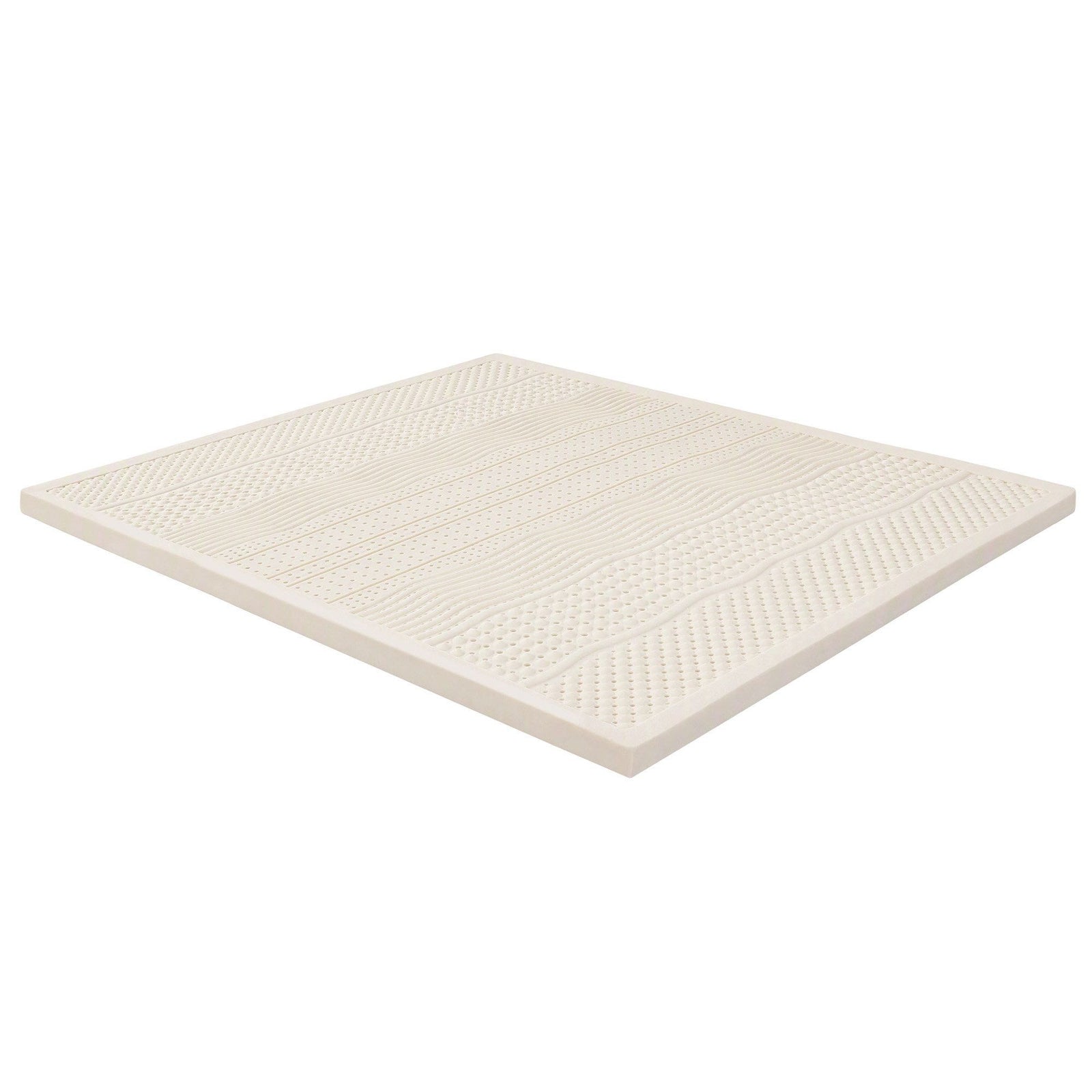Giselle Bedding Queen Latex Mattress Topper 7-Zone Natural Latex Core Breathable 5cm