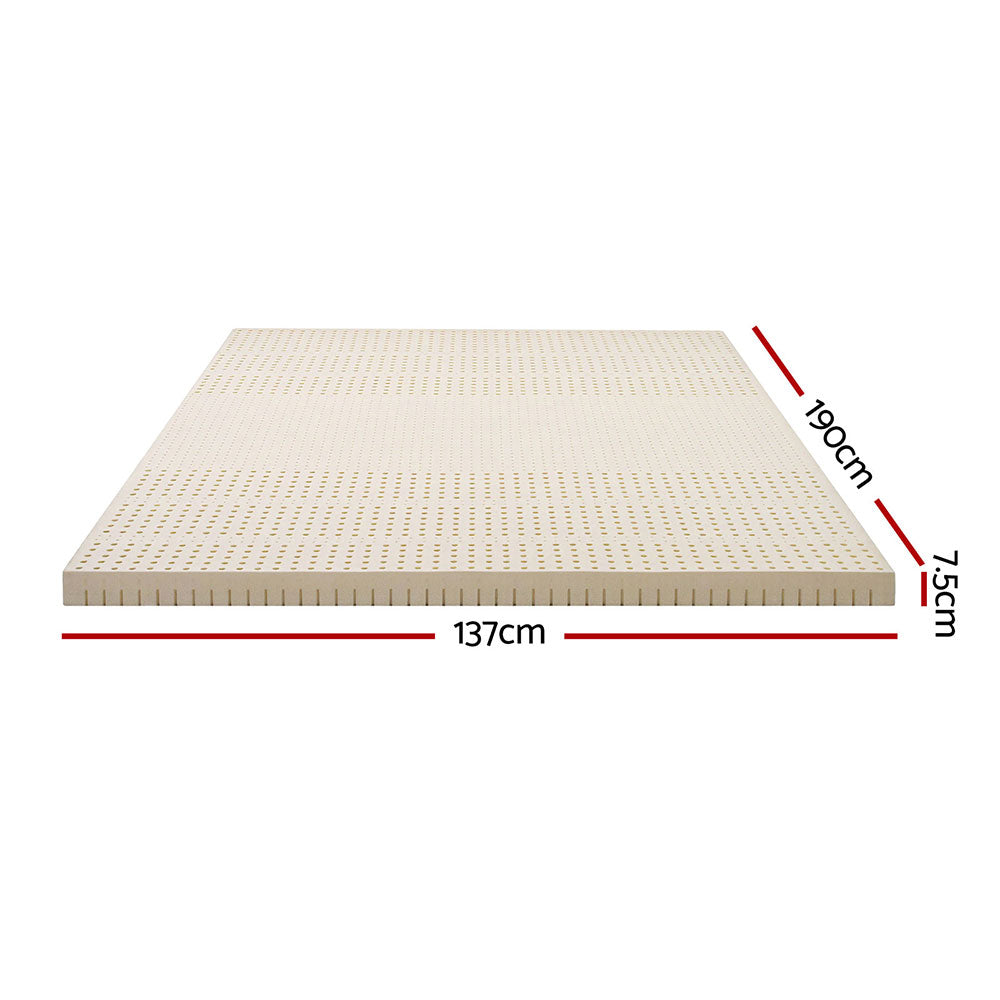 Giselle Bedding Latex Mattress Topper 7.5cm Doule