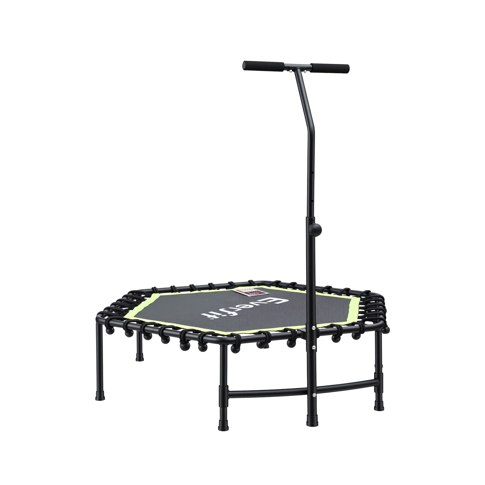 Everfit 48inch Hexagon Fitness Trampoline Rebounder Adjustable Handrail Green