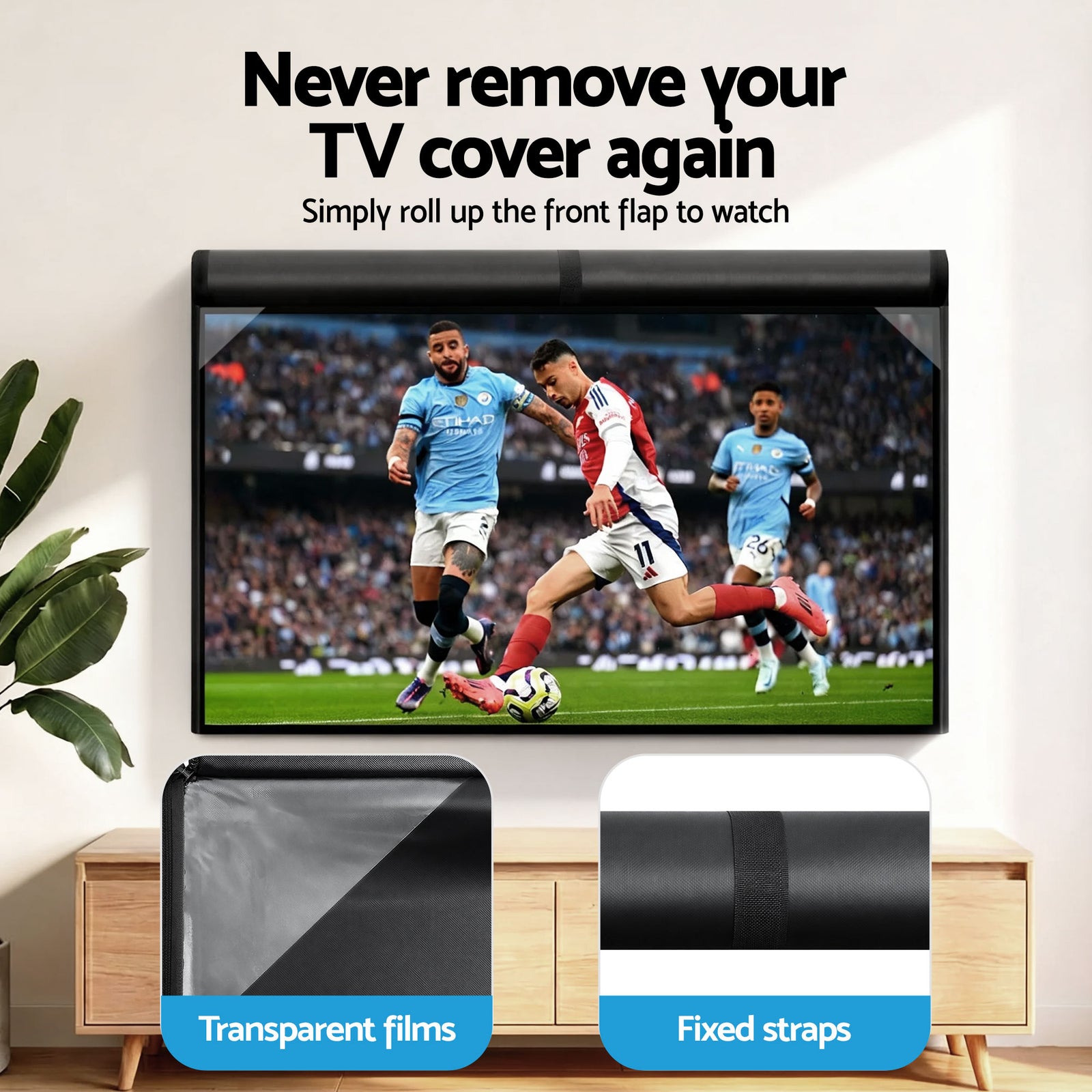 Artiss 55-58 Inch TV Cover Waterproof Outdoor Patio Flat Television Protector