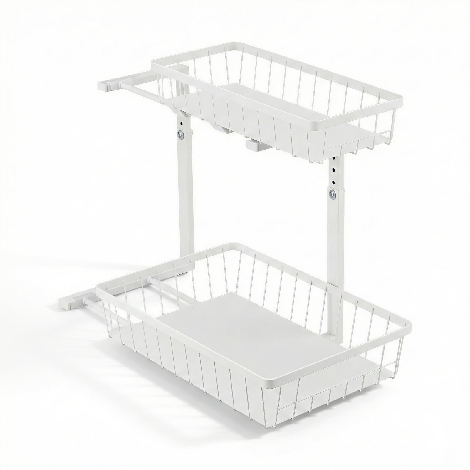 Artiss Under Sink Organizer Storage with 2 Slide Out Drawers 5 Adjustable Height Bathroom Kitchen Cabinet