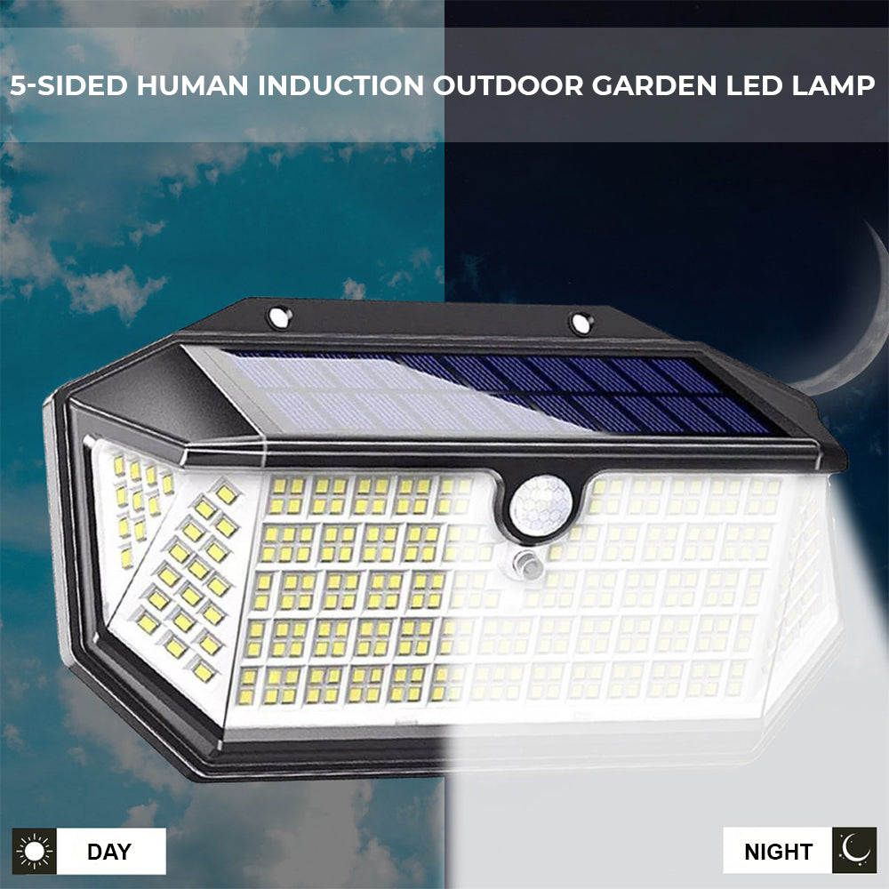 Dimnezz 5-Sided Human Induction Outdoor Garden LED Lamp