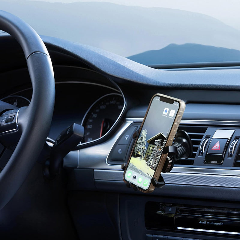 Urbanoki Air Vent Car Phone Holder Mount Strong Grip for Smartphones - Black