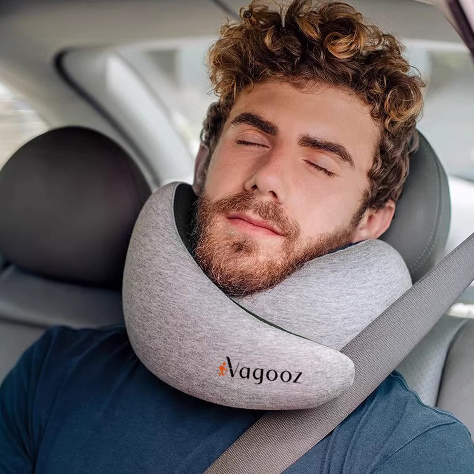 Vagooz Memory Foam Travel Neck Pillow Set