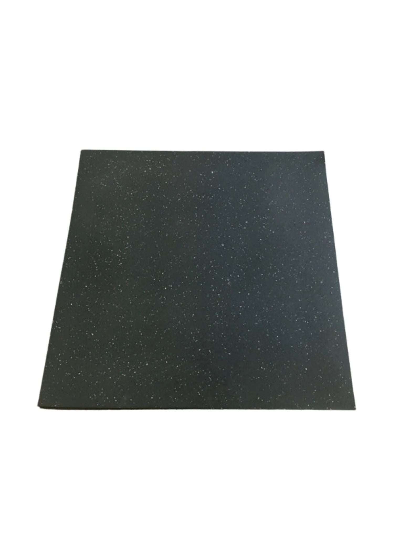 Rubber Gym Mats - Plain Black with White Speckles (15mm x 1m x 1m)