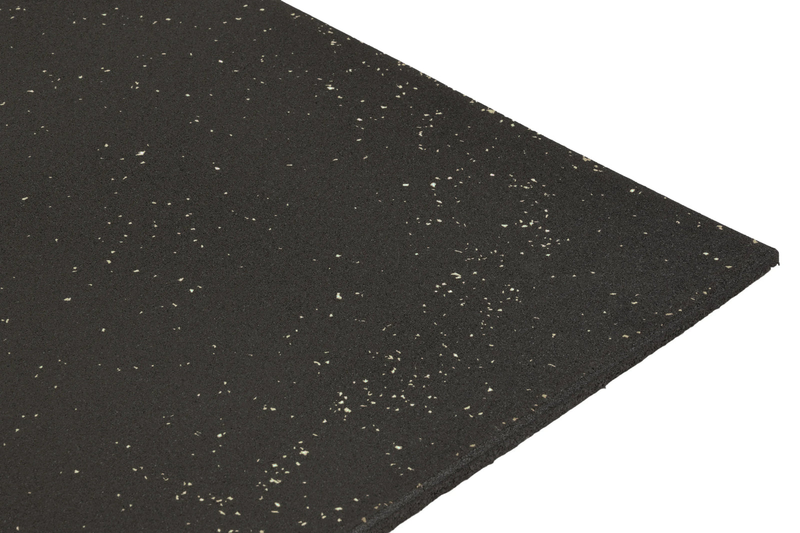 Rubber Gym Mats - Plain Black with White Speckles (15mm x 1m x 1m)